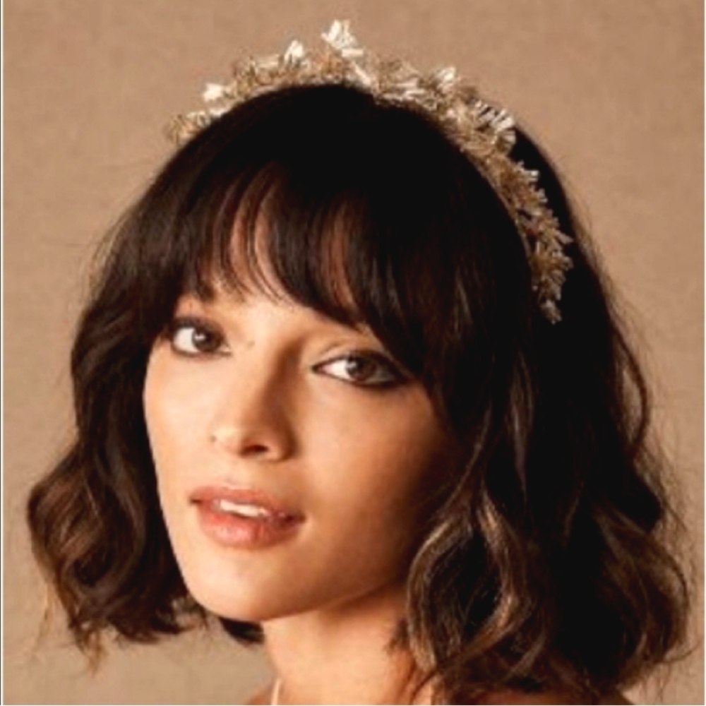 BHLDN Gold Tiara Headband